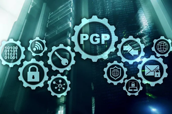 Pgp Ziemlich Gute Privatsphäre Technologie Verschlüsselung Und Sicherheitskonzept — Stockfoto