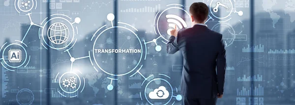 Business Digital Transformation. Futuro e innovazione Internet e concetto di rete. Contesto tecnologico — Foto Stock