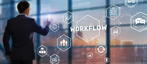 Automation of business workflows. Work process — Stock Photo, Image