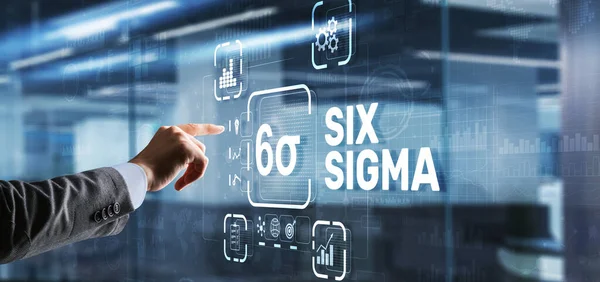 Six Sigma. Concept de gestion visant à améliorer la qualité du travail d'une organisation ou d'une unité distincte — Photo
