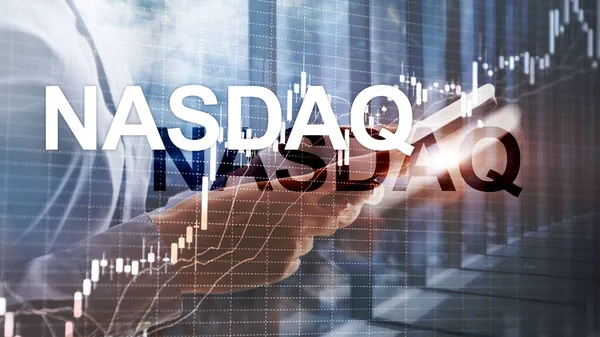 Nasdaq Stock Market Finance Concept Inglés Crisis Del Mercado —  Fotos de Stock