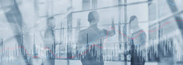 Analytics Banner. Finance Banking Geschäfts- und Anlagekonzept — Stockfoto