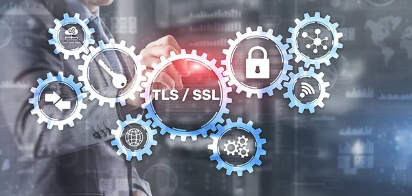 Transportlagers säkerhet. Säker Socket Layer. TLS SSL — Stockfoto