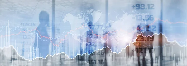 Stock online trading data market financial. Mixed Media concept