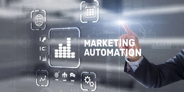 Marketing automatiseringsconcept. Bedrijfstechnologie Internet en netwerk — Stockfoto