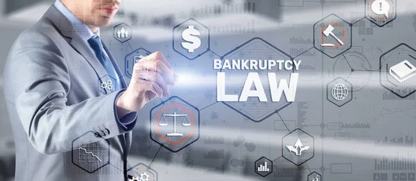 Судебное решение адвоката бизнес-концепция. Концепция закона о банкротстве — стоковое фото