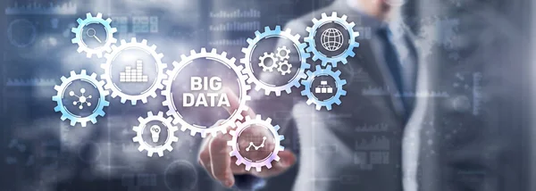 Big data analytics affärsteknologi koncept. Blandade medier — Stockfoto