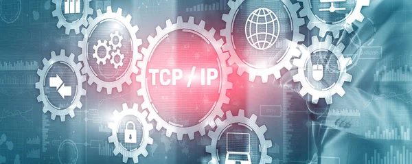 TCP ip ağı. İletişim Kontrol Protokolü 2021 — Stok fotoğraf