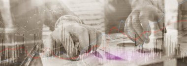 Analitik Bayrak. Finans Bankası İş ve Yatırım kavramı