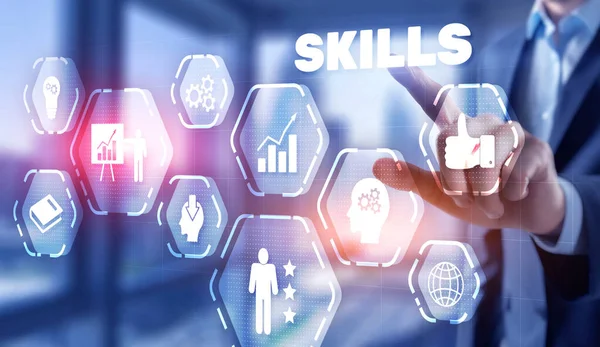 Skills Learning Persönliche Entwicklung Kompetenz Geschäftskonzept 2021 — Stockfoto