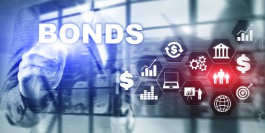 Bond Finans Bankacılık Teknoloji Şirketi konsepti. Elektronik Çevrimiçi Ticaret Ağı.