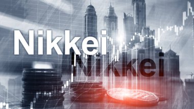 Nikkei 225 hisse ortalaması indeksi. Finansal İş Ekonomisi Konsepti.