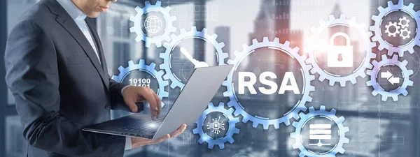 RSA. Kryptering och nätverkssäkerhet. Rivest Shamir Adleman cryptosystem — Stockfoto