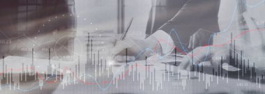 Analitik Bayrak. Finans Bankası İş ve Yatırım kavramı