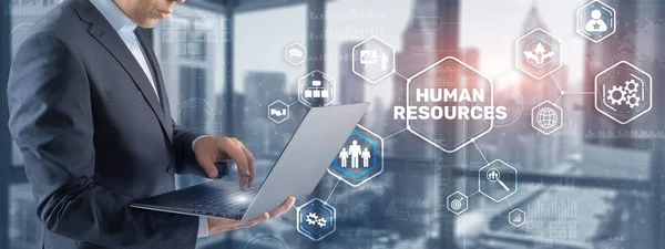 Nueva gestión de recursos humanos. Recursos Humanos. Concepto de Team Building y reclutamiento —  Fotos de Stock