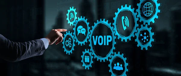 VoIP Voice over IP. Il concetto di Voice over Internet Protocol 2021 — Foto Stock