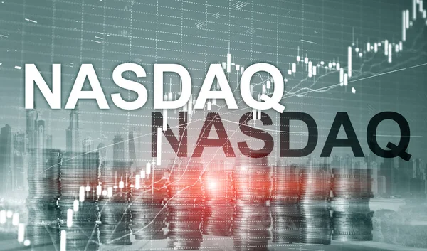 Фінансова Концепція Nasdaq Stock Ринкова Криза — стокове фото