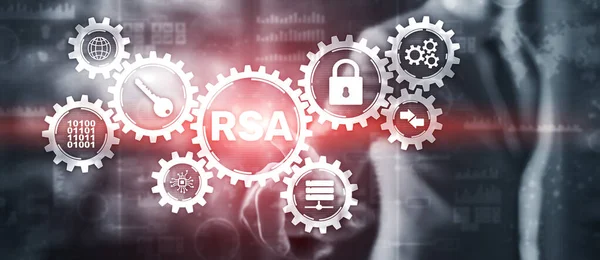 RSA. Kryptographie und Netzwerksicherheit. Rivest Shamir Adleman Kryptosystem — Stockfoto