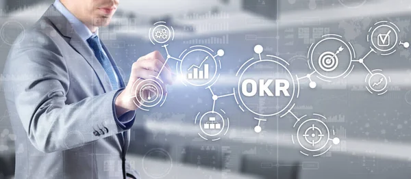 Doelstellingen en belangrijkste resultaten OKR. Methoden voor projectbeheer — Stockfoto