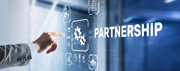 Partnership of companies. Collaboration. Business Technology Internet concept — Stock Photo, Image