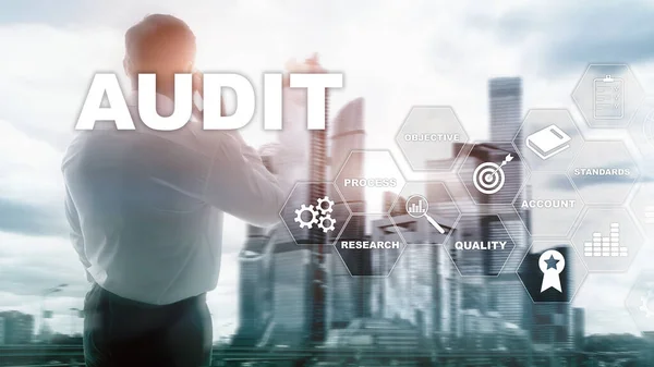 Audit Business Concept Finance Analyse États Financiers Annuels Analyser Rendement — Photo