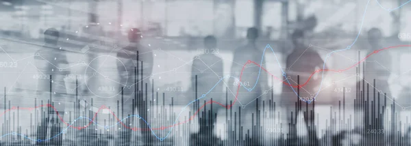 Analytics Banner. Financiering Bedrijfs- en Investeringsconcept — Stockfoto