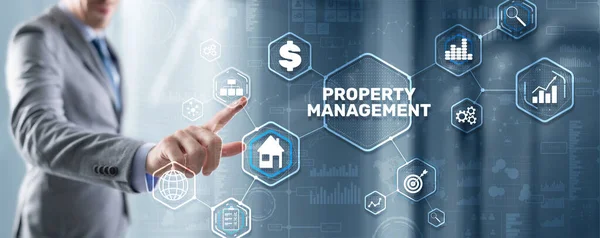 Fastighetsförvaltning. Underhåll och tillsyn av fastigheter och fysisk egendom — Stockfoto