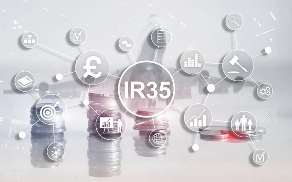 Ir35 Finance Concept Verenigd Koninkrijk Fiscaal Recht Belastingontwijking — Stockfoto