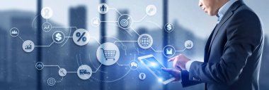 E-Ticaret Dijital E- posta İnternet Teknolojisi Konsepti