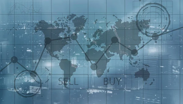 Prodej a nákup Finance Business Traders koncept — Stock fotografie