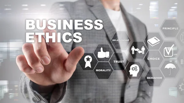 Business Ethnics Philosophy Responsabilità Concetto Onestà Fondo Multimediale Misto — Foto Stock