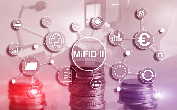 Directiva Sobre Mercados Instrumentos Financieros Mifid Concepto Protección Del Inversor — Foto de Stock
