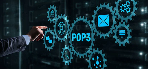 POP3. Postamt-Protokoll Version 3. Standard-Internetprotokoll — Stockfoto