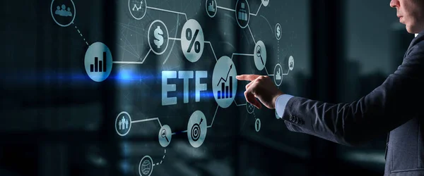 Exchange Traded Fund. Investorenkonzept. ETF. Aktienindex-Fonds — Stockfoto