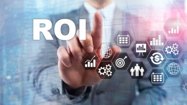 Yatırım Yönetimi Gelirleri Gelirleri Konsepti. Sanal ekran arkaplanı.