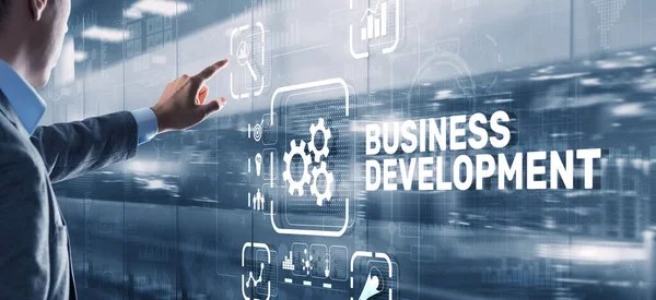 Business Development Planning. Beschriftung des virtuellen Bildschirms in 3D — Stockfoto