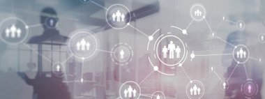 İnsan ilişkileri ve organizasyon yapısı. İnsan kaynakları yönetimi karışık medya finansmanı kavramı.