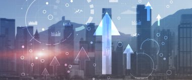 Diyagram, Grafik, Borsa, Yatırım Kontrol Paneli. Finans kavramı.