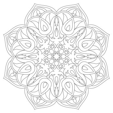 Mandala. Etnik dekoratif öğeler. Elle çizilmiş arka plan boyama.