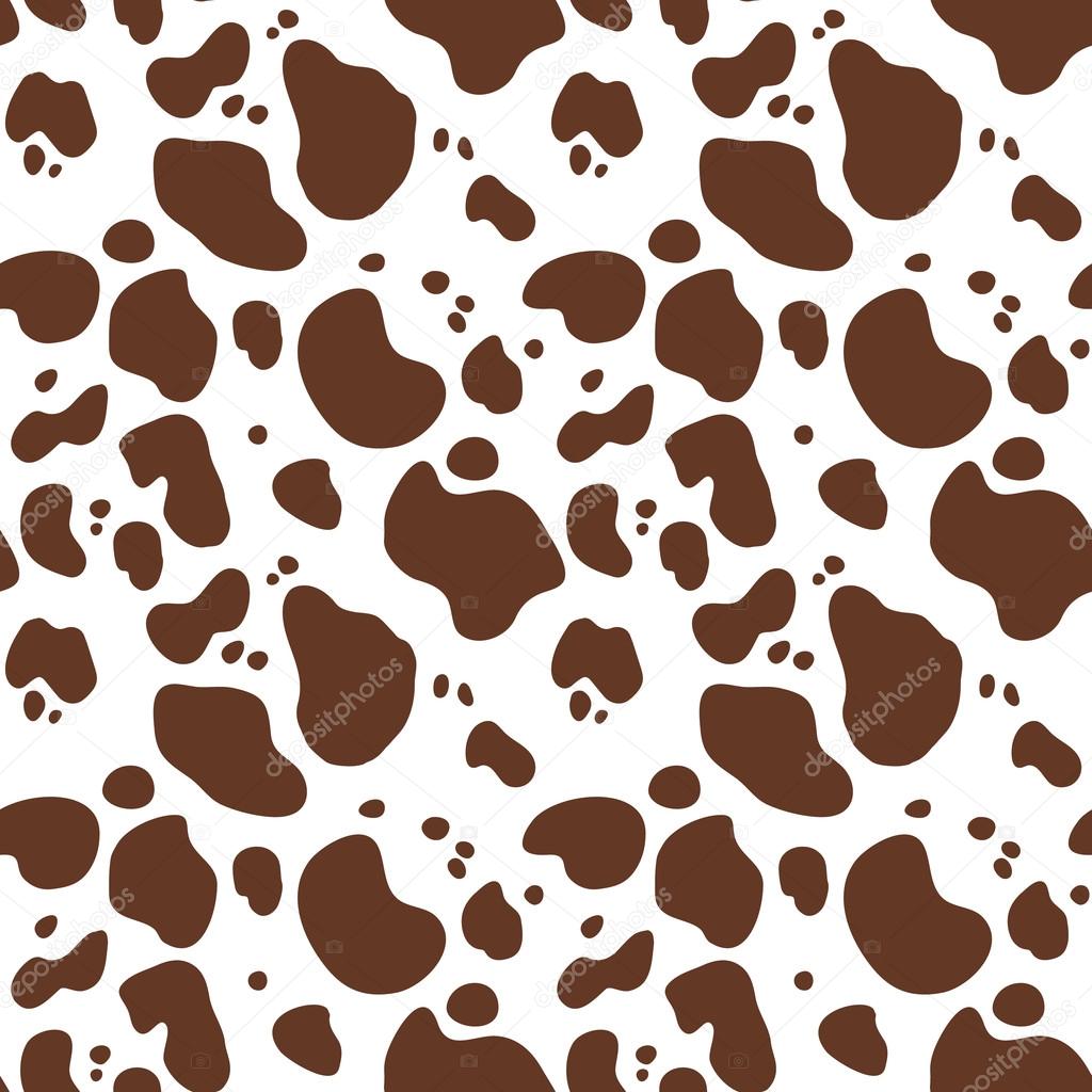 Seamless hand drawn pattern with cow fur. Repeating cow skin background for textile design, scrapbooking, wrapping paper, walpaper. Abstract endless animal print.