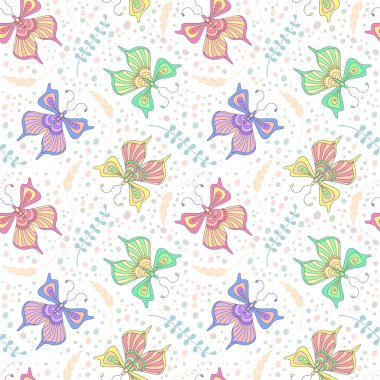 Kelebekler seamless modeli