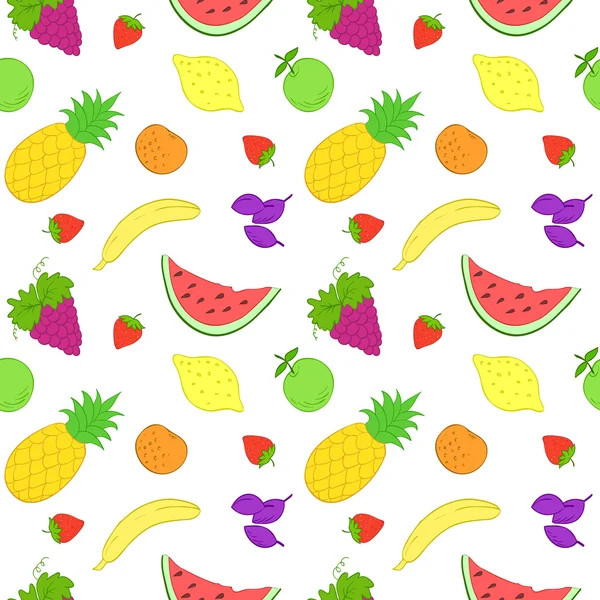 Seamless pattern with fruits. — Stock Vector
