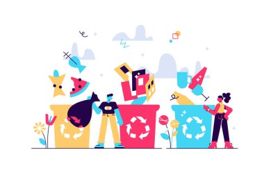 Atık ve çöpleri ayırmak için çöp konteynırları sınıflandırılıyor