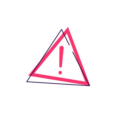 Kırmızı üçgen vektör işareti ile ünlem işareti