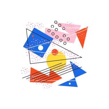 Beyaz dekoru için şekilleri olan soyut bir resim.