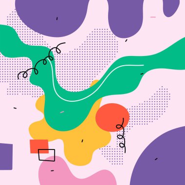 Çocuk dekorasyonu ve pembe üzerine tasarım için zarif soyut resimler.