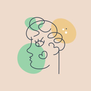 Resimlerin kalbindeki profil Pastel renklerde