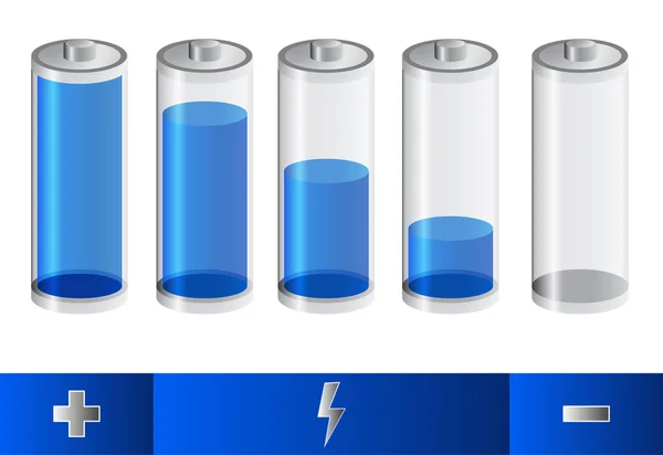 Blauer Batteriestatus — Stockvektor