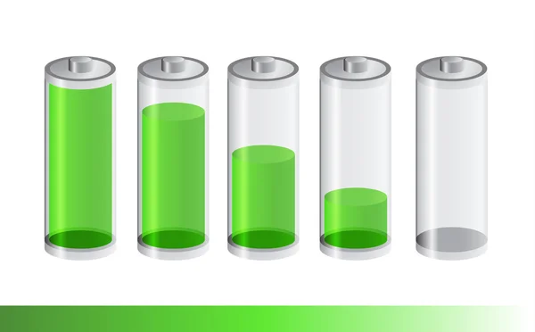 Groene batterijstatus — Stockvector