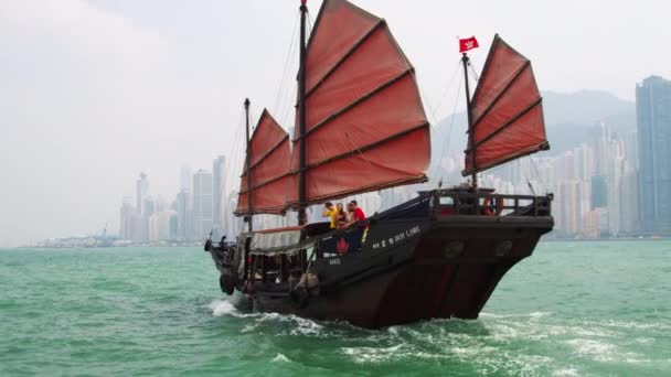 Touristes en voyage touristique autour de Hong Kong — Video